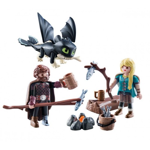 Original PLAYMOBIL® Dragons 70040 - Hipo y Astrid con Bebé Dragón - Imagen 2 de 3