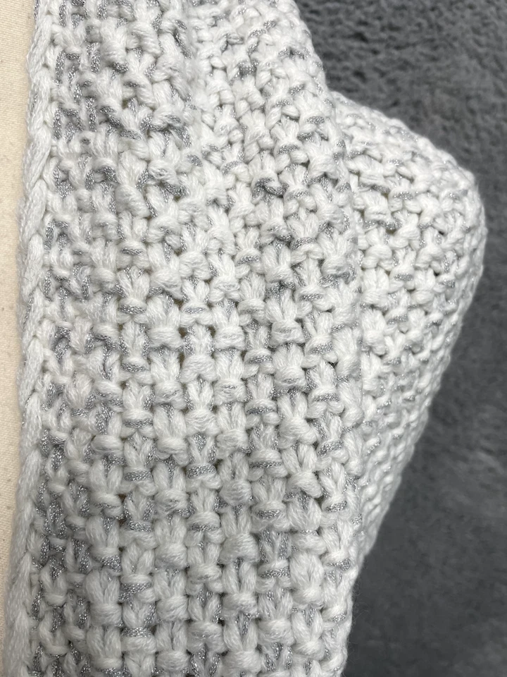 Коллекция 18 шарф женщин OS белое серебро трикотажа Infinity зимний слой теплый подарок - Изображение 3 из 4