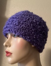 Purple Ombr  Curly Hand Knitted Headband