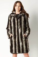 Roman Originals Faux Fur Mid Length Lined Coat Sz 10 New