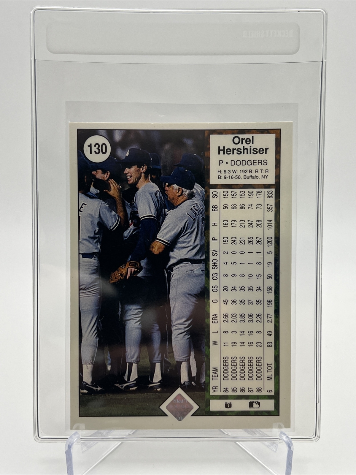 1989 Upper Deck Orel Hershiser Baseball Card 130 Mint FREE SHIPPING eBay