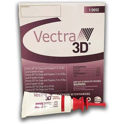 Vectra 3D Flea Tick Treatment for Dogs Over 95lbs Dose