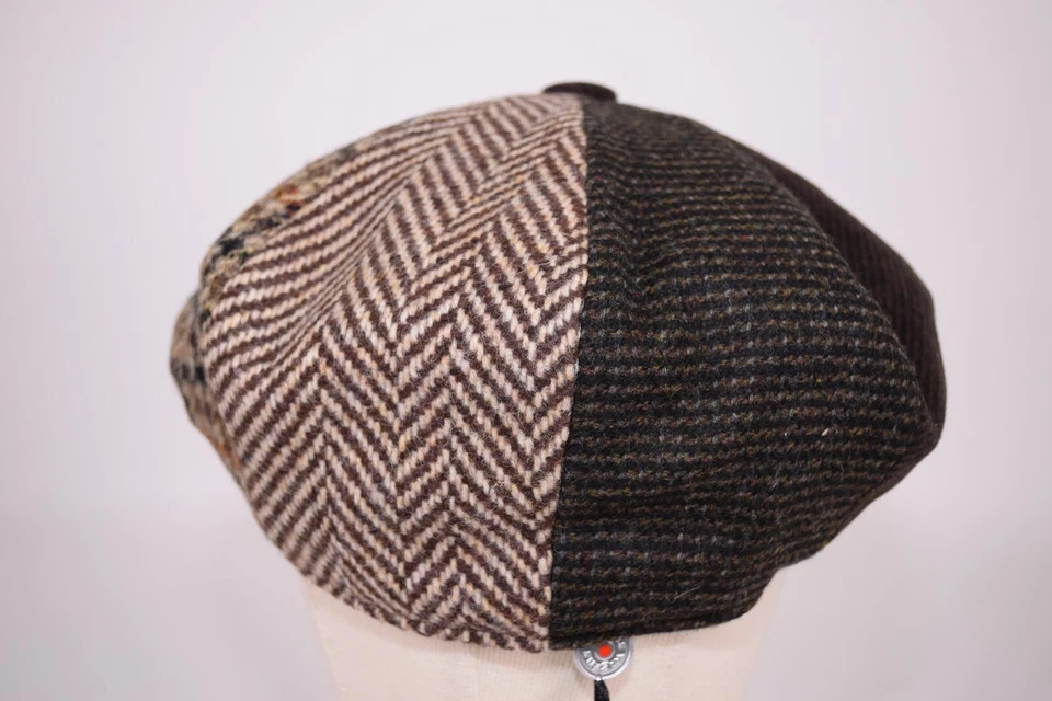 Gorra de Newsboy Wigens NUEVA CON ETIQUETAS Edición Limitada 186/200 Mezcla de Lana Marrón Retazos 56, 7 Foto 4 de 4