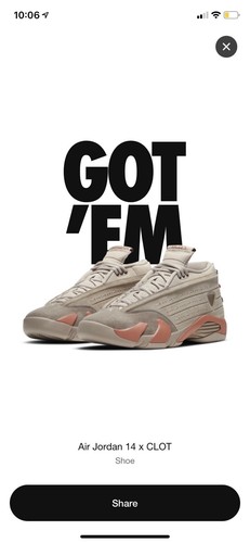 Nike Air Jordan 14 Retro Clot Size 10 Terra Cotta Blush DC9857-200 Authentic New - Picture 12 of 12