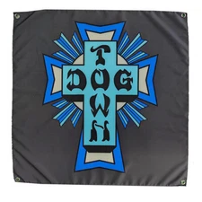 Dogtown CROSS LOGO Skateboard Banner 34"x 34"