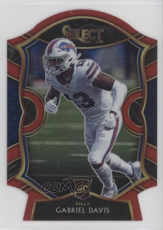 2020 Panini Select Concourse Red Prizm Die-Cut Gabriel Davis #82 14x1