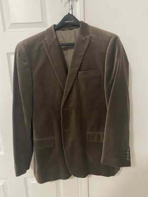 Men Gray Velvet Balzer Size 46R