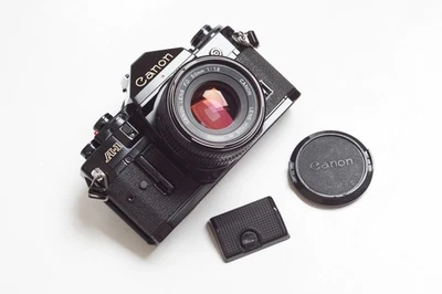 Canon A-1 35mm Spiegelreflexkamera & 50mm f 1.8 nFD lens tested very nice - Bild 1 von 4