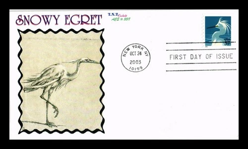 US COVER TNT CACHETS FIRST DAY OF ISSUE SNOWY EGRET 37 CENT POSTAGE
