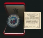Great Britain: 1997 Royal Mint Coloured "Trade Dollar" Hong Kong Handover B