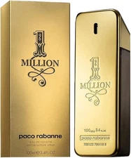 One 1 Million 3.4 oz for men by Paco Rabanne 3.4 fl oz 100 ml New in Box
