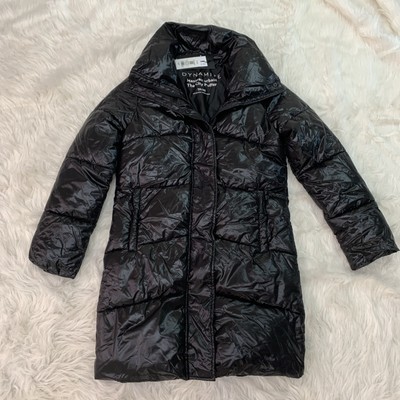 dynamite black mid length city puffer coat XS