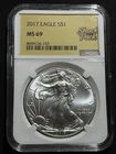 2017 $1 American Silver Eagle NGC MS69