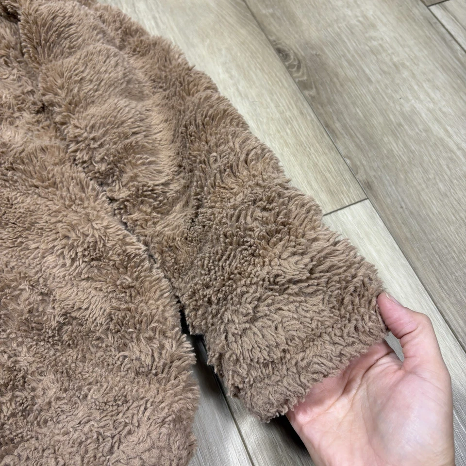 Abrigo American Widgeon Niñas Talla 12 Marrón Imitación Piel Felpa Cálido Cremallera Completa Sudadera con Capucha Foto 2 de 4