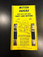 Vintage Mitten Savers, Children's Mitten Holders, NIP