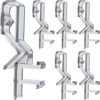 Hidden Channel Valance Clips 1-7/8inch 10pcs Clear Color for Faux and Real Wo...