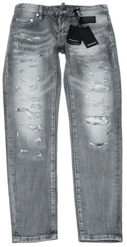 DSQUARED2 Men’s Gray Distressed Jeans NWT Size 30 (98% Cotton) Clean & Ready - Picture 1 of 6