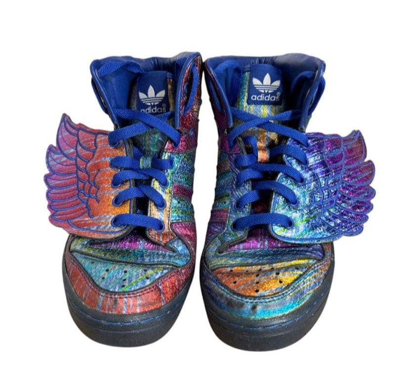US 7 - Adidas Jeremy Scott JS Wings Rainbow Foil Sneakers Q23650