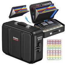 Fireproof Document Box, Hard Case Fireproof Document Organizer with Lock, Water