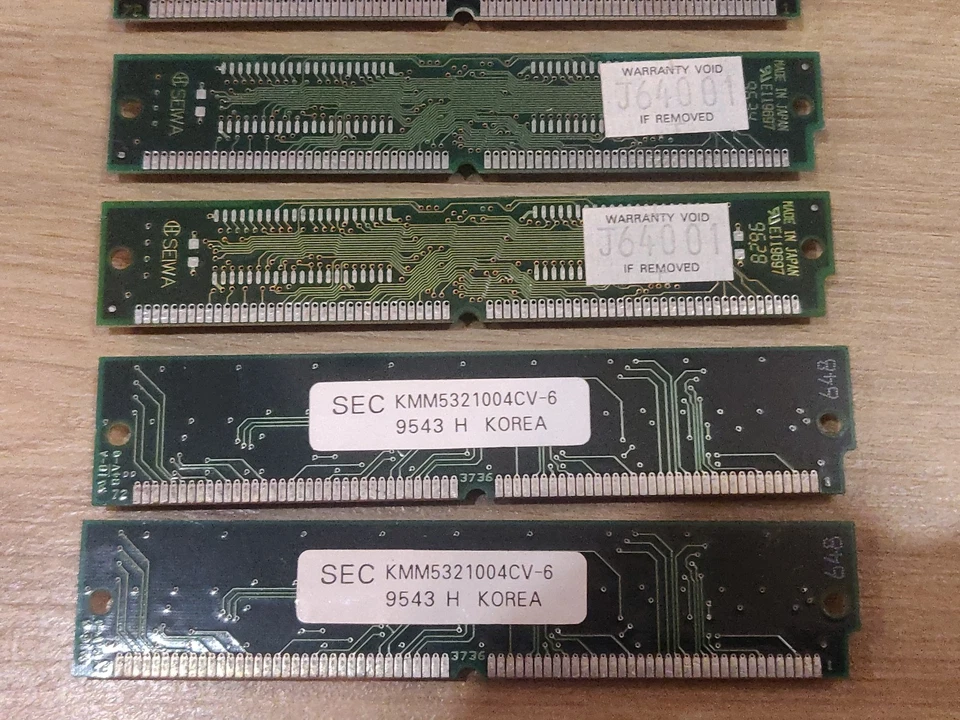 Samsung, Hyundai, Texas Instruments EDO SIMM RAM Job Lot 72 Pin Retro Vintage x8 - Image 4 of 4