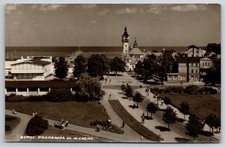 RPPC Poland Sopot Aerial View Baltic Sea Fotoplastyka Pomeranian Postcard