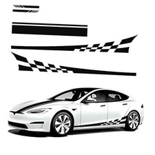 5PCS Car Side Sticker Rear View Mirror Stickers Auto Hood Sticker Body Black