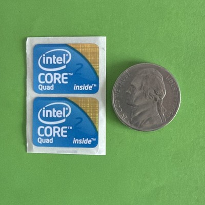 2PCS Sticker for Intel CORE Quad Inside - 20mm x 15mm