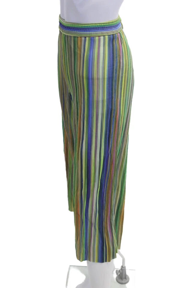Drew Womens Cropped Striped Blue Pants Size S - Image 2 of 4