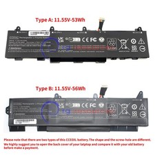 53Wh/56Wh CC03XL Battery for HP ZBook Firefly 15 G7 G8 EliteBook 850 855 G7 G8