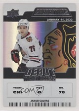 2022 Upper Deck Credentials Debut Ticket Access 12/999 Tier 1 Jakub Galvas 0q41