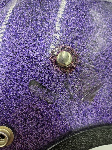 Vintage LSI-4150 Motorcycle Snowmobile Helmet Metal Flake Purple w Yellow Visor - Picture 17 of 17