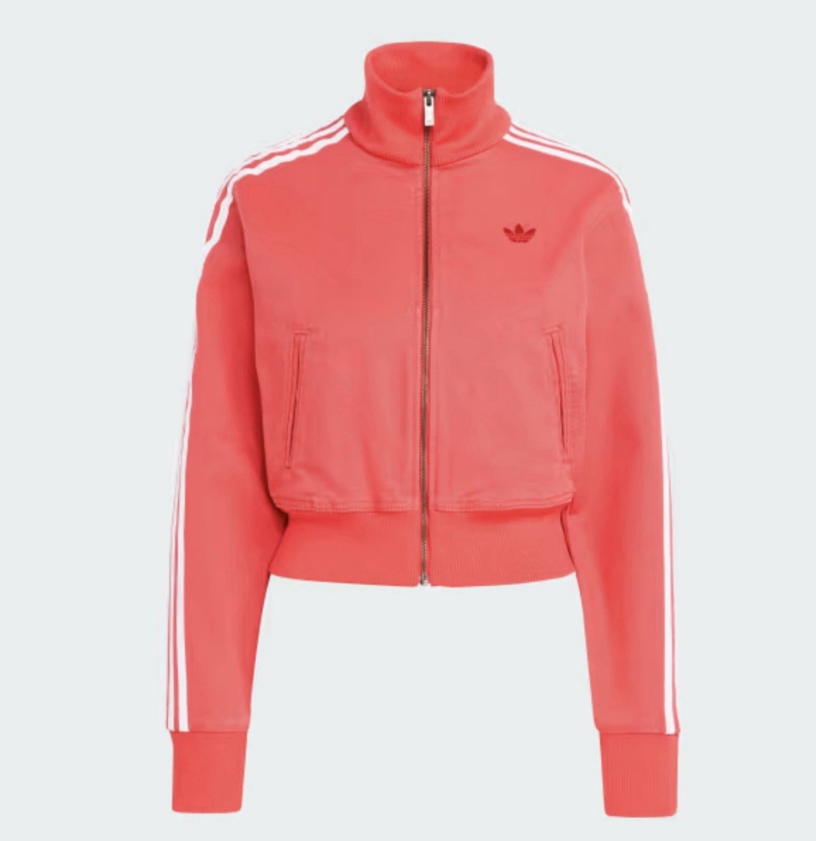 Adidas Adicolor Denim Track Top Jacket Red White | size XL