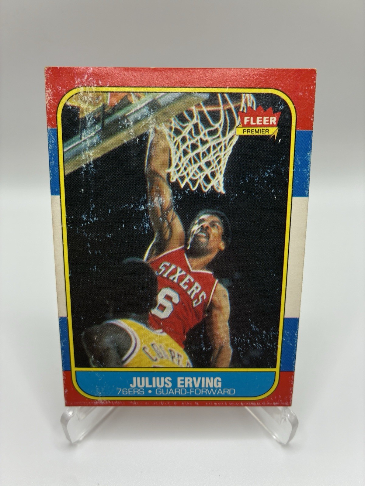 1986-87 Fleer Julius Erving #31 76ers PAPER LOSS SEE PICS