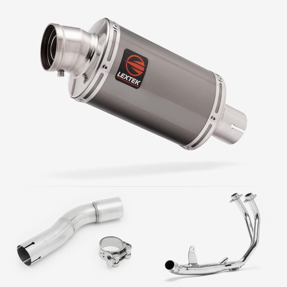 Lextek OP15 Dark Tint Exhaust System 200mm for Honda CMX500 Rebel (17-19)