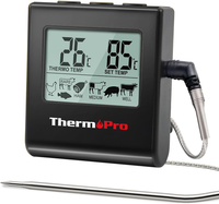 Fleischthermometer Grillthermometer Digital Bratenthermometer Ofenthermometer Th