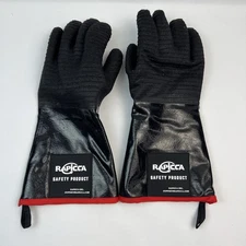 Heat Resistant BBQ Grill Gloves Oil Resistant Long Sleeve Size 14"x6" by Rappica