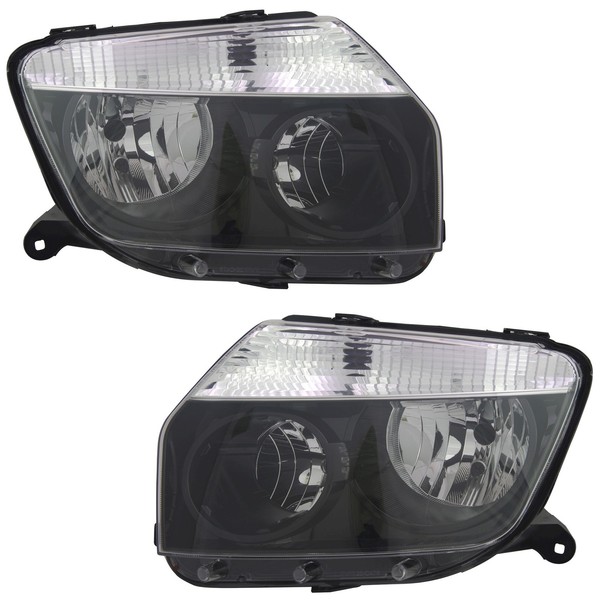 Scheinwerfer Set FüR Dacia Duster H79 H1 / H7 2010-2013 Schwarz-image