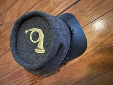 Civil War Wool Kepi Cap with Brass Bugle Insignia