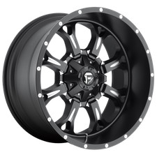 Fuel 1pc Krank Matte Black Milled 20x10 Rim 6x1356x139.70 6x1355.5-24 Each