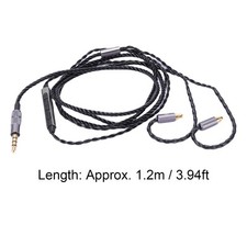 New Headphone Cable Fit For IE100 IE400 IE500 With Mic 3.5mm Plug 3.94ft Long I