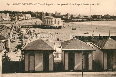 Pontaillac Vue generale de la Plage a Maree basse