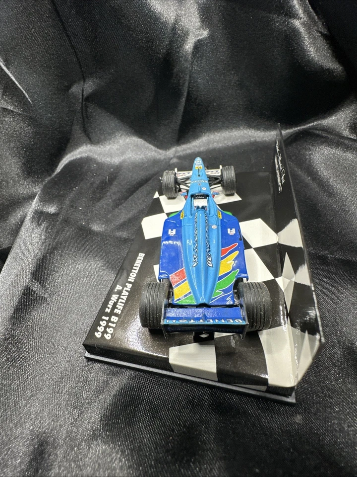 MiniChamps 1/43 F1 Benetton Playlife B199 #10 Alexander Wurz 1999 Boxed USA - Image 4 of 4