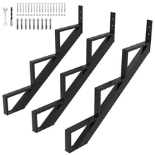 3 Pack Steel Stair Step Riser, 3-Step Metal Stair Stringer Heavy Duty, Steel ...