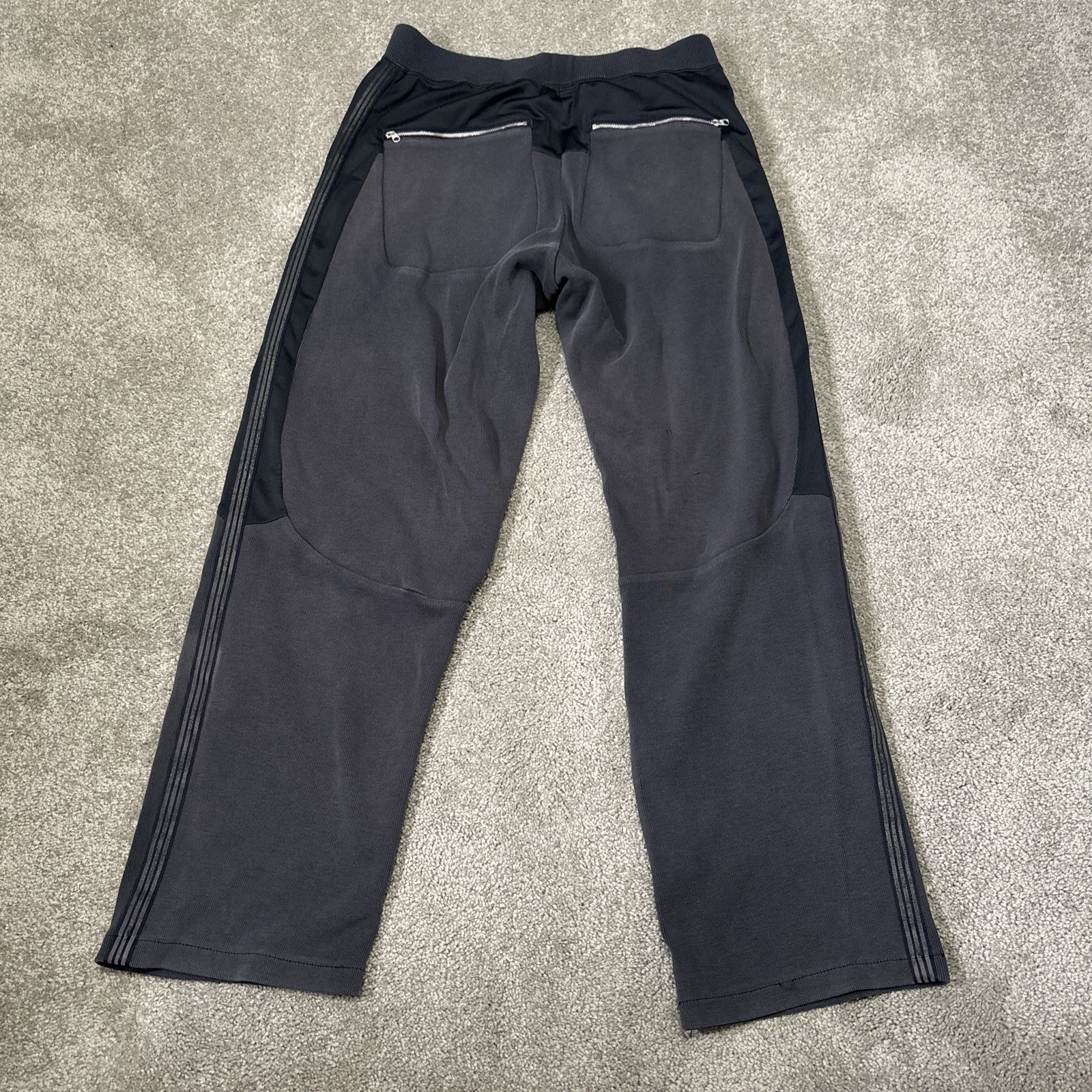Adidas Obyo Kzk Sweatpants Mens Size S Grey Full Zip 3 Stripes Faded image 2