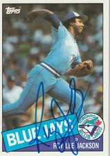 ROY LEE JACKSON TORONTO BLUE JAYS  SIGNED 1985 TOPPS CARD #516