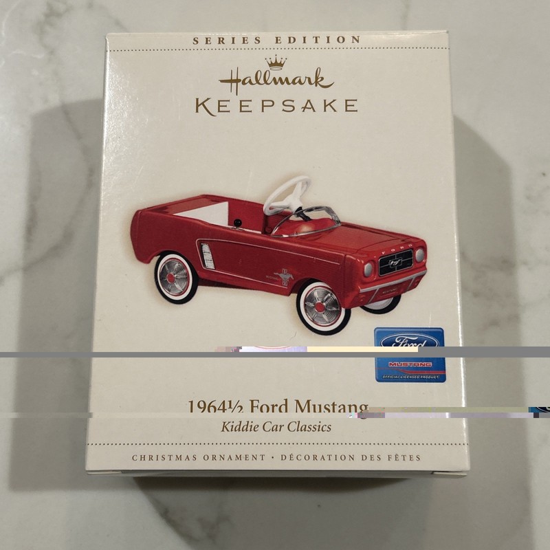 2006 Hallmark Keepsake 1964 1/2 Ford Mustang Kiddie Car Classics Series Ornament