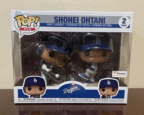 Funko POP MLB Shohei Ohtani Los Angeles Dodgers 2 Pack Fanatics Exclusive! New