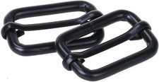 Adjustable Metal Slide Rectangle Buckle,Pack of 20 Black, 1" 