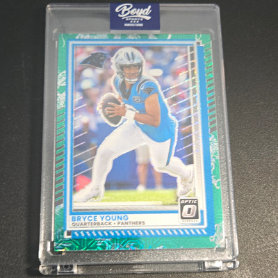 Panini Donruss Optic 2023 Bryce Young Green Prizm #139 Serial #/24 Panthers