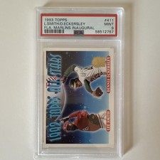1993 Topps Florida Marlins Inaugural Lee Smith Dennis Eckersley #411 PSA 9 MINT